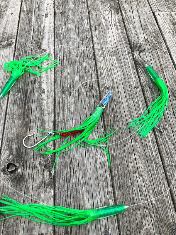 Rigged green machine - Shore Tackle and Custom Rods