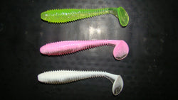 4" Kettle Creek Paddle Tail  Swing Shad Swimbait 6 pack